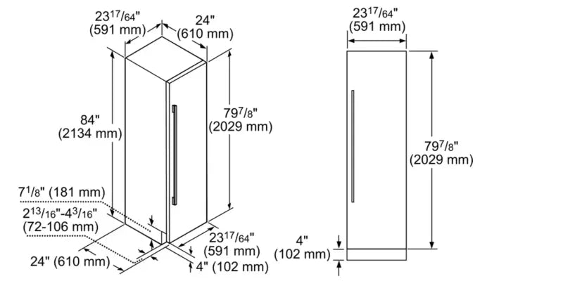Thermador Built-in Refrigerator Column Built-in Refrigerator Column - Panel Ready (T23IR905SP)
