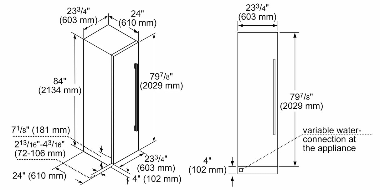 THERMADOR  Freedom® Built-in Freezer Column 24'' Panel Ready - Panel Ready (T24IF905SP)