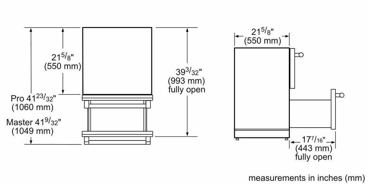THERMADOR  Freedom® Under Counter Combo Drawer Refrigerator/freezer 24'' - Stainless Steel (T24UC915DS)