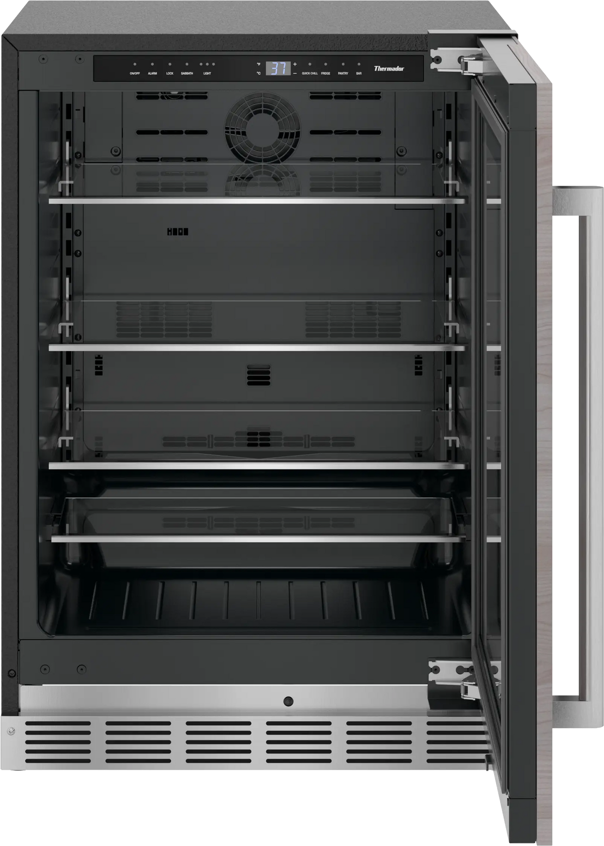 THERMADOR  Freedom® Under Counter Refrigerator With Glass Door 24'' Panel Ready, Right Hinge - Panel Ready (T24UR905RP)