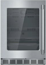 Thermador  Freedom® Under Counter Refrigerator With Glass Door 24'' Professional , Left Hinge - Stainless Steel (T24UR925LS)