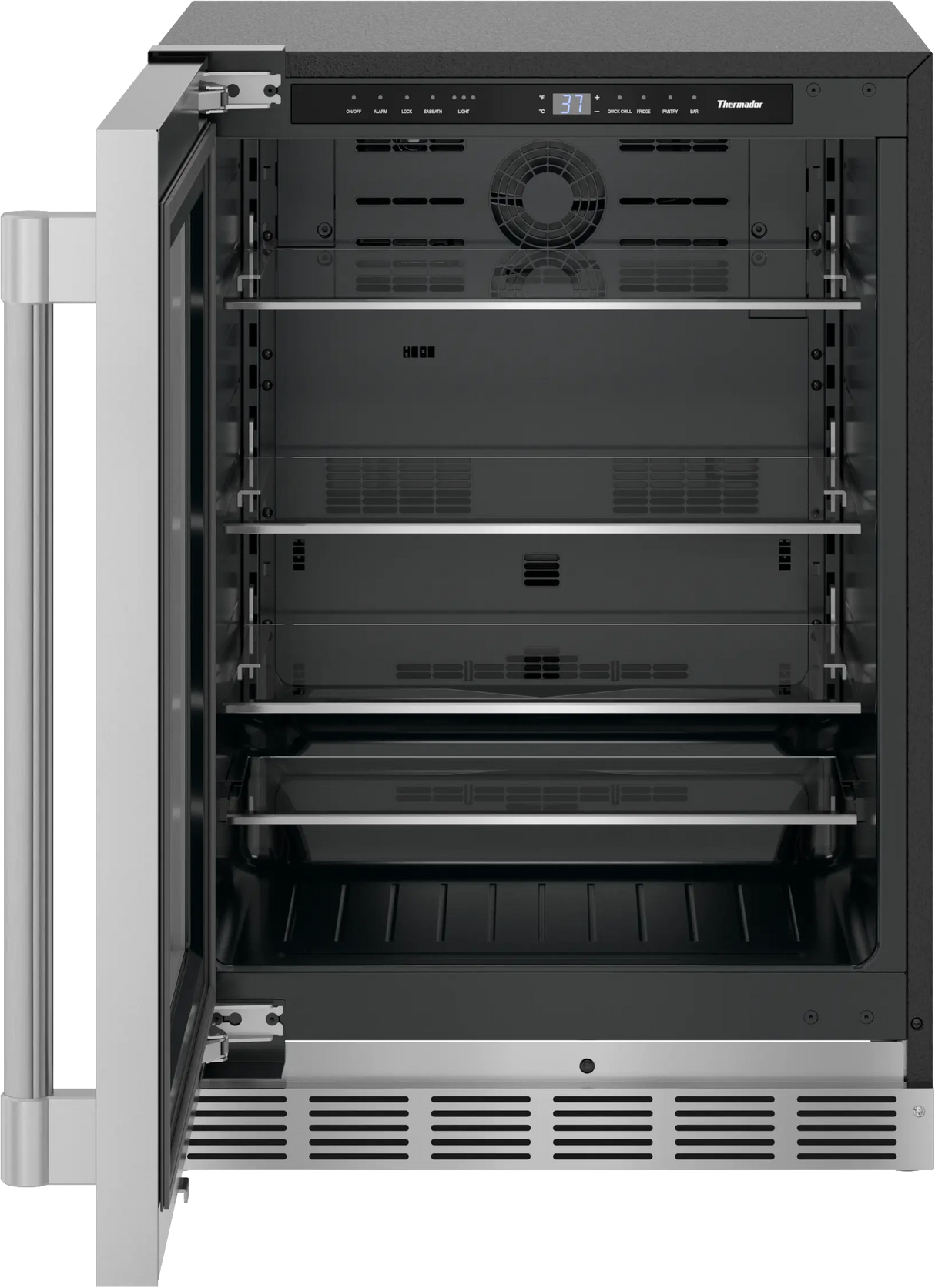 Thermador  Freedom® Under Counter Refrigerator With Glass Door 24'' Professional , Left Hinge - Stainless Steel (T24UR925LS)