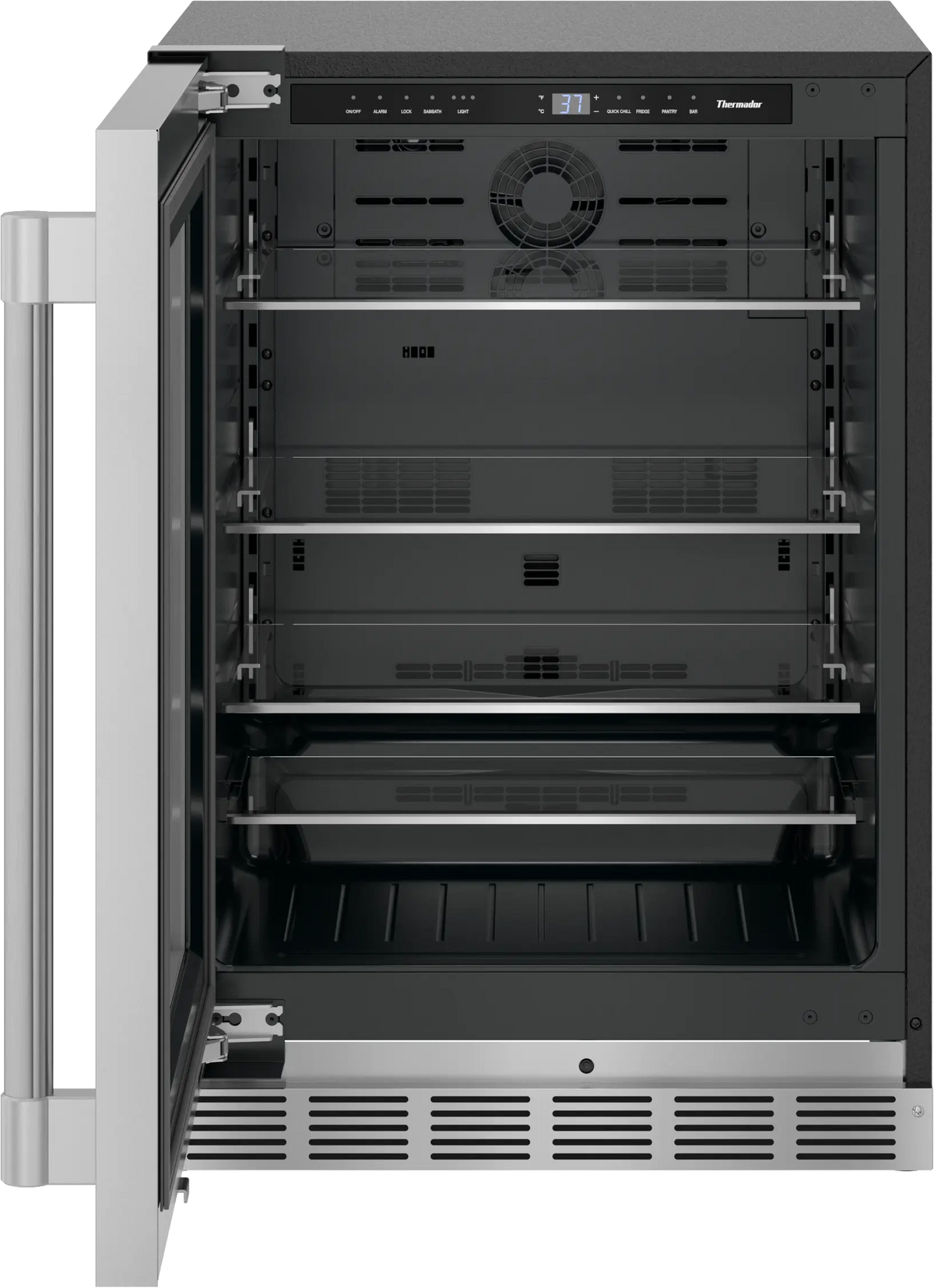 THERMADOR  Freedom® Under Counter Refrigerator With Glass Door 24'' , Left Hinge - Stainless Steel (T24UR925LS)