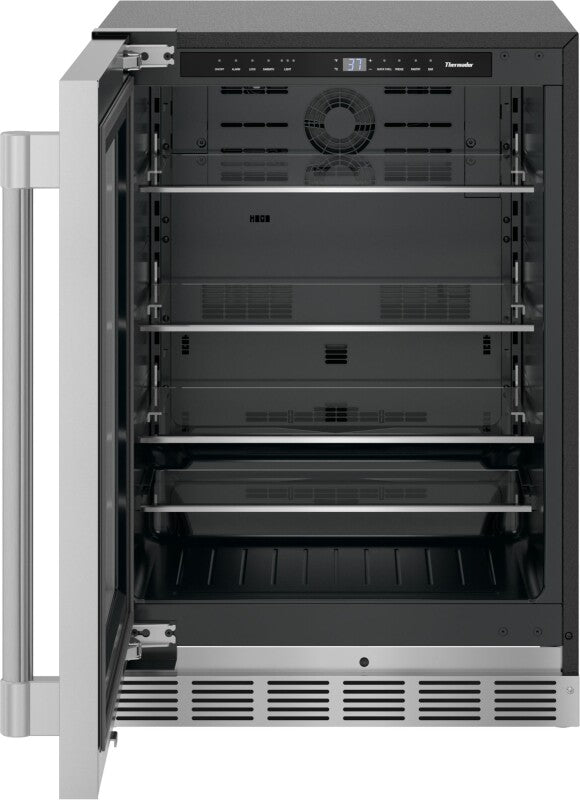Thermador Freedom Under Counter Refrigerator with Glass Door 24" Professional Left Hinge - Stainless Steel (T24UR925LS)
