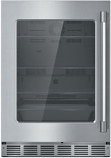 THERMADOR  Freedom® Under Counter Refrigerator With Glass Door 24'' , Left Hinge - Stainless Steel (T24UR925LS)