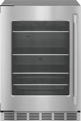 Thermador Freedom Under Counter Refrigerator with Glass Door 24" Professional Left Hinge - Stainless Steel (T24UR925LS)