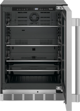 THERMADOR  Freedom® Under Counter Refrigerator With Glass Door 24'' Professional , Right Hinge - Stainless Steel (T24UR925RS)
