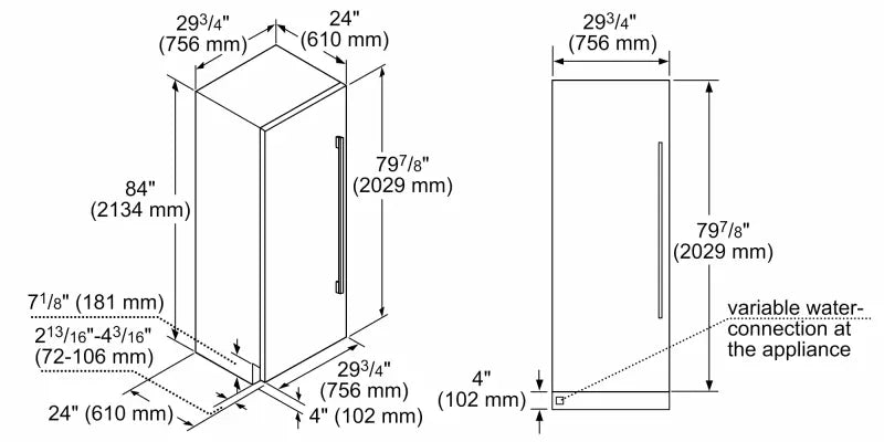 Thermador  Built-in Freezer Column 30" - Panel Ready (T30IF905SP)