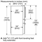 Thermador 36" Freestanding FDBM, 4-Door, Counter Depth - Stainless Steel (T36FL821NS)