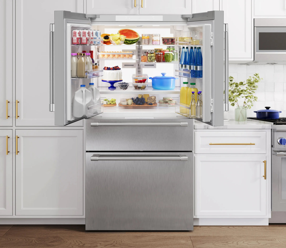 THERMADOR  Freedom® Freestanding French Door Bottom Mount Refrigerator 36'' - Stainless Steel (T36FL821NS)