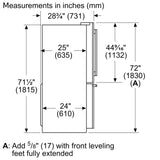 THERMADOR  Freedom® Freestanding French Door Bottom Mount Refrigerator 36'' Professional - Stainless Steel (T36FT820NS)