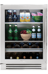 True Residential  24″ Beverage Center Stainless Glass - Stainless Steel (TBC24LSGC)