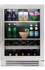 TRUE RESIDENTIAL  24″ Beverage Center Stainless Glass - Stainless Steel (TBC24RSGC)