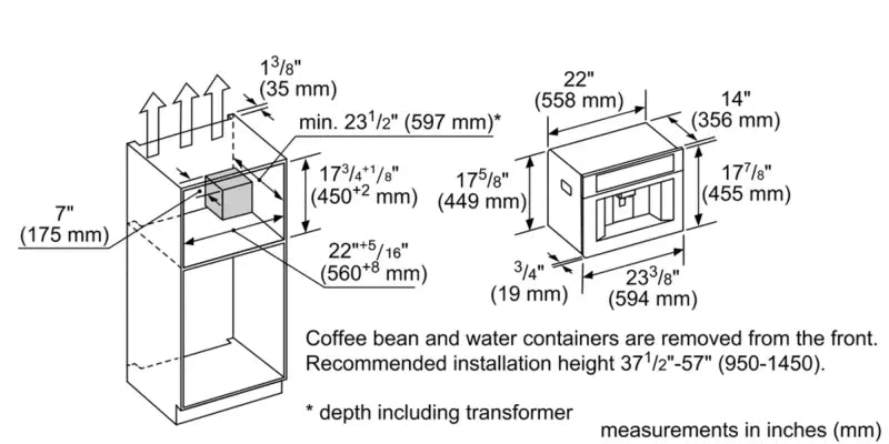 Thermador  Built-in Coffee Machine - Stainless Steel (TCM24TS)