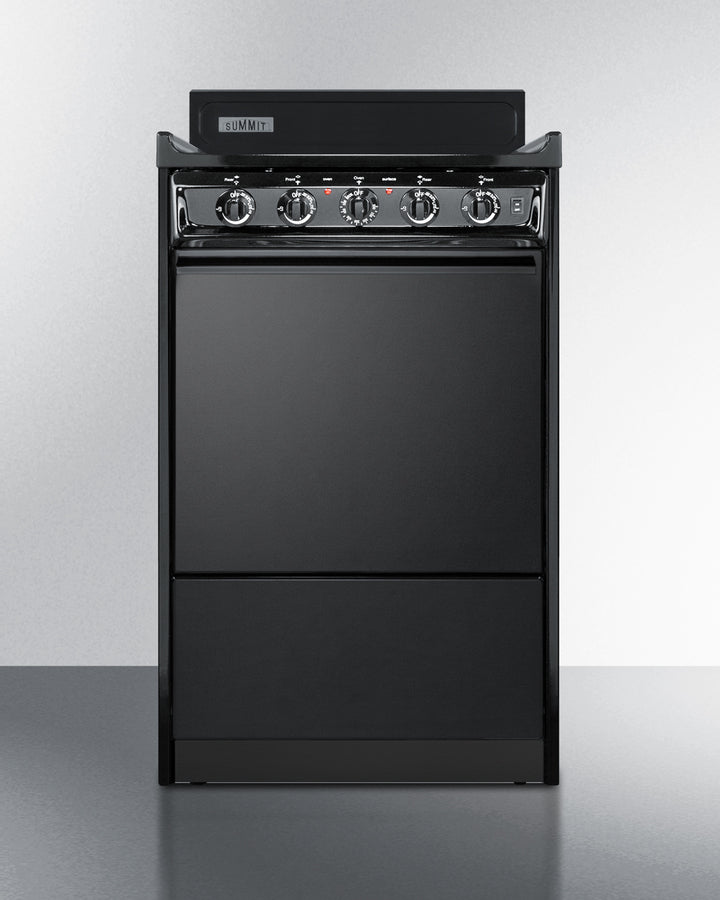 SUMMIT  20" Wide Electric Coil Range - Black (TEM110C)
