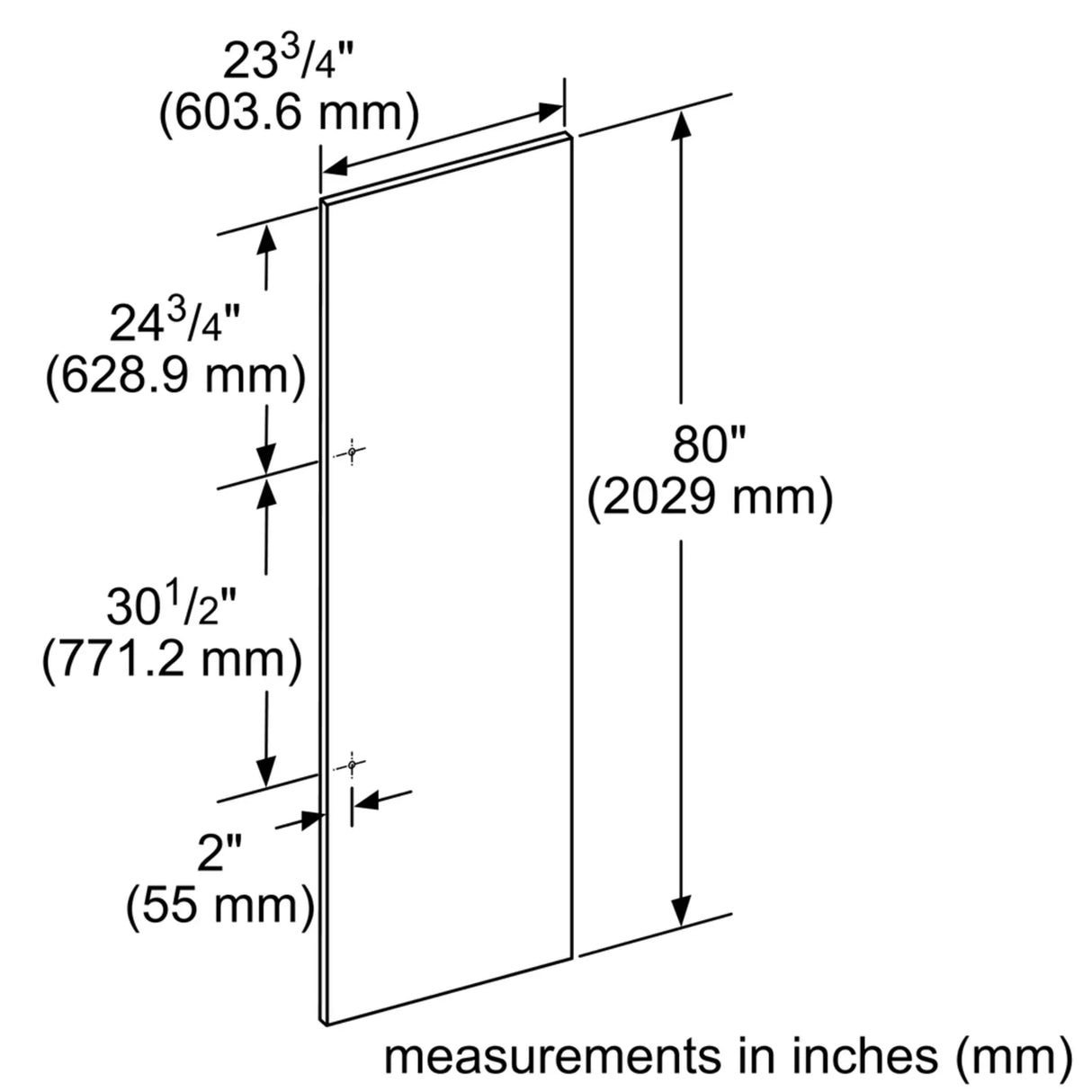 THERMADOR  Door Panel 202.9 X 60.3 Cm - Stainless Steel (TFL24IR800)