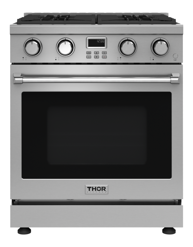 THOR KITCHEN  30-inch Contemporary Professional Liquid Propane Range - Stainless Steel (ARG30LP)