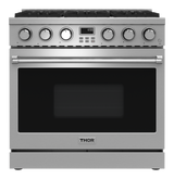 THOR KITCHEN  36 Inch Contemporary Professional Liquid Propane Range Thor Kitchen - Stainless Steel (ARG36LP)