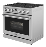 THOR KITCHEN  36 Inch Contemporary Professional Liquid Propane Range Thor Kitchen - Stainless Steel (ARG36LP)