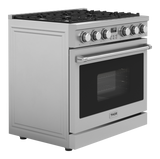 THOR KITCHEN  36 Inch Contemporary Professional Liquid Propane Range Thor Kitchen - Stainless Steel (ARG36LP)