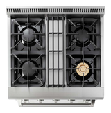Thor Kitchen  30 Inch Professional Dual Fuel Range - Stainless Steel (HRD3088U)
