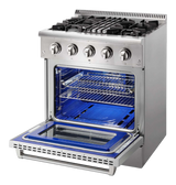 Thor Kitchen  30 Inch Professional Dual Fuel Range - Stainless Steel (HRD3088U)