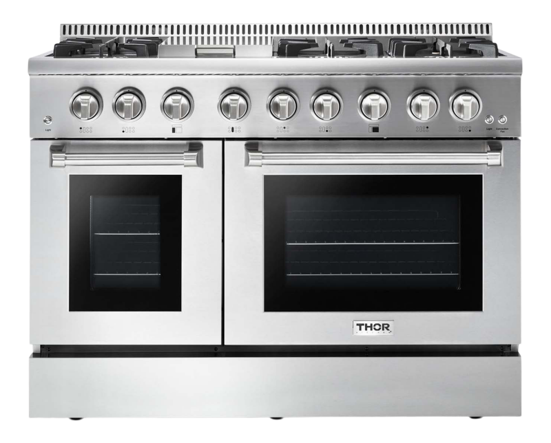 THOR KITCHEN  48 Inch Professional Dual Fuel Range In Stainless Steel - Stainless Steel (HRD4803ULP)