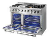 THOR KITCHEN  48 Inch Professional Dual Fuel Range In Stainless Steel - Stainless Steel (HRD4803ULP)