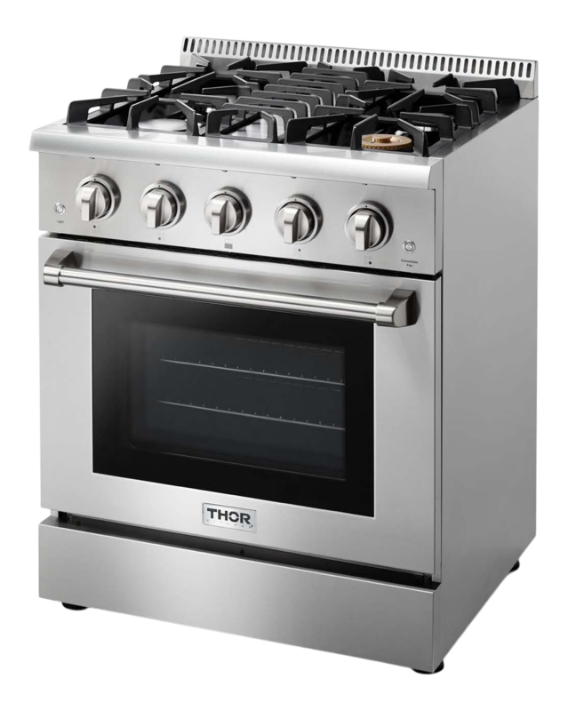 THOR KITCHEN  30-Inch Professional Liquid Propane Range - Other (HRG3080ULP)