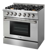 THOR KITCHEN  36-inch Professional Gas Range - Stainless Steel (HRG3618U)