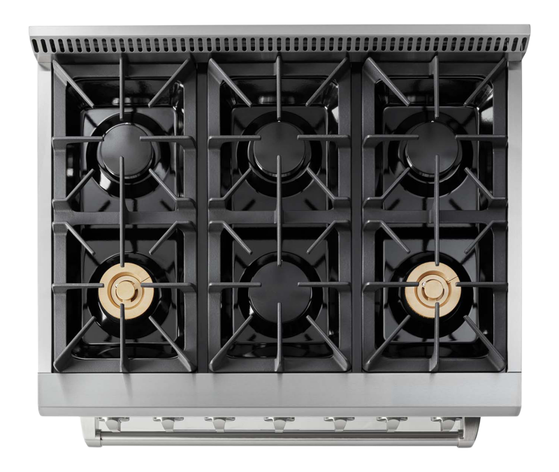 THOR KITCHEN  36-inch Professional Gas Range - Stainless Steel (HRG3618U)