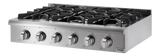 Thor Kitchen  36 Inch Professional Gas Rangetop With 6 Burners, Lp Convertible Thor Kitchen - Stainless Steel (HRT3618U)