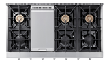 THOR KITCHEN  48-inch Professional Lp Rangetop - Stainless Steel (HRT4806ULP)