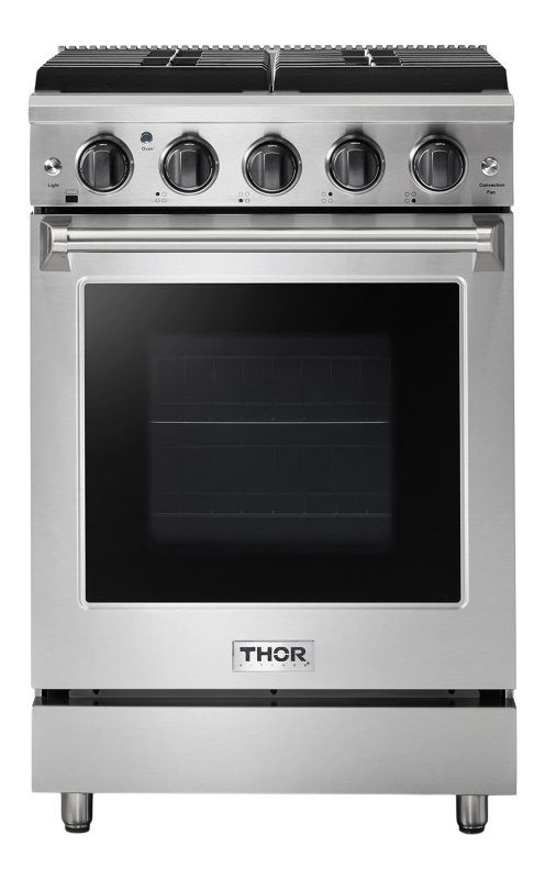 Thor Kitchen  24 Inch 4 Burner Gas Range In Stainless Steel - Stainless Steel (LRG2401U)