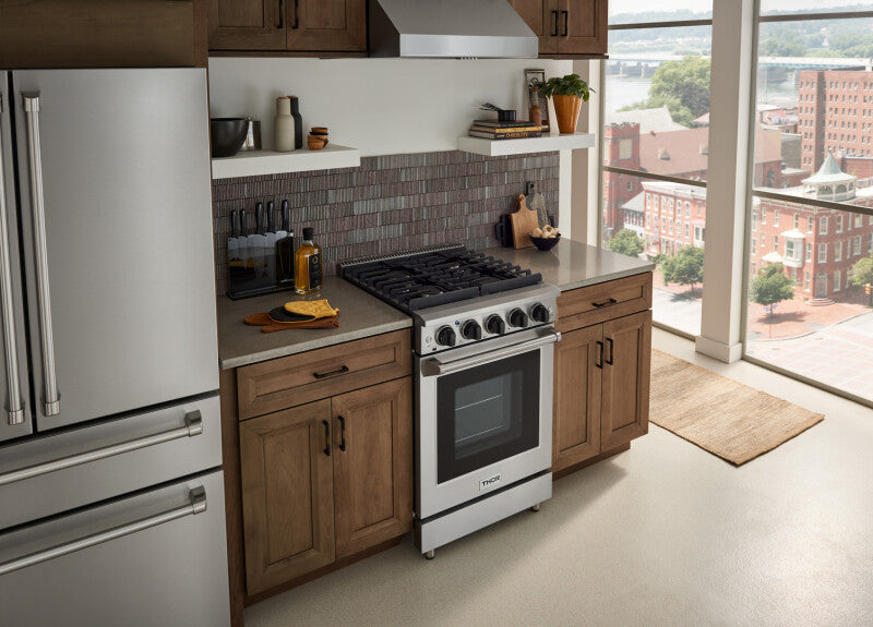 Thor Kitchen  24 Inch 4 Burner Gas Range In Stainless Steel - Stainless Steel (LRG2401U)