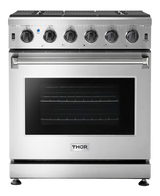 Thor Kitchen  30 Inch Gas Range, 5 Burner Convection Oven Thor Kitchen - Stainless Steel (LRG3001U)