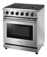 Thor Kitchen  30 Inch Gas Range, 5 Burner Convection Oven Thor Kitchen - Stainless Steel (LRG3001U)