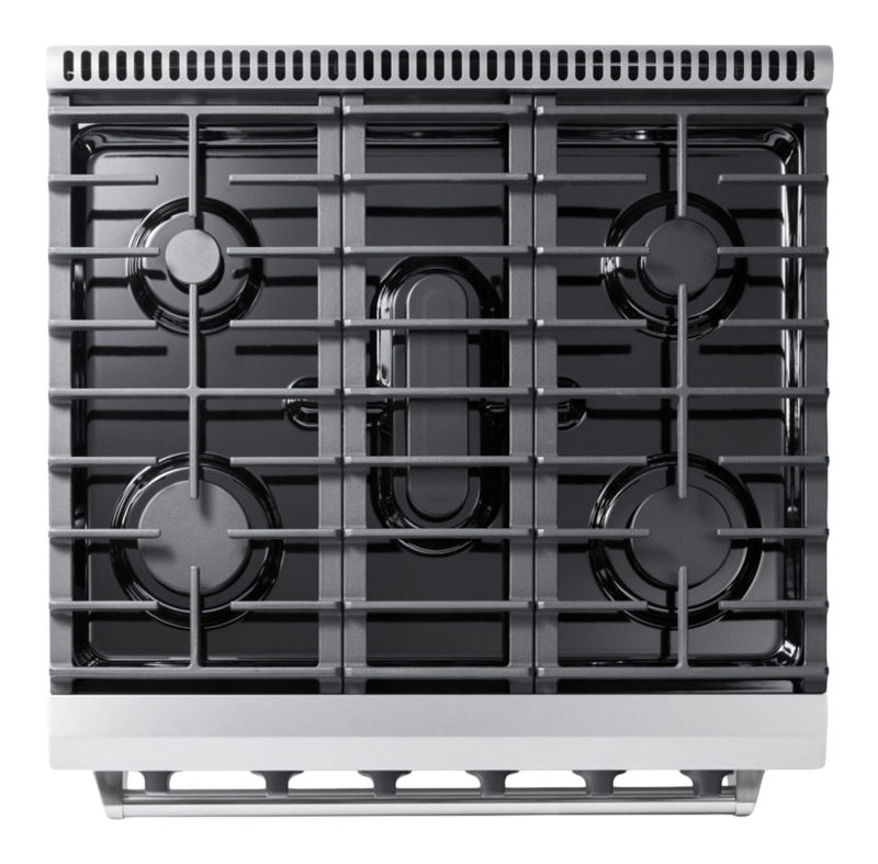 Thor Kitchen  30 Inch Gas Range, 5 Burner Convection Oven Thor Kitchen - Stainless Steel (LRG3001U)