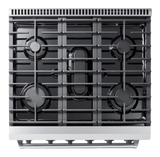 Thor Kitchen  30 Inch Gas Range, 5 Burner Convection Oven Thor Kitchen - Stainless Steel (LRG3001U)