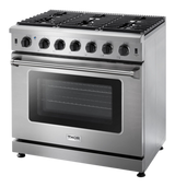 Thor Kitchen  36 Inch Liquid Propane Range, 6 Burner Convection Oven - Stainless Steel (LRG3601ULP)