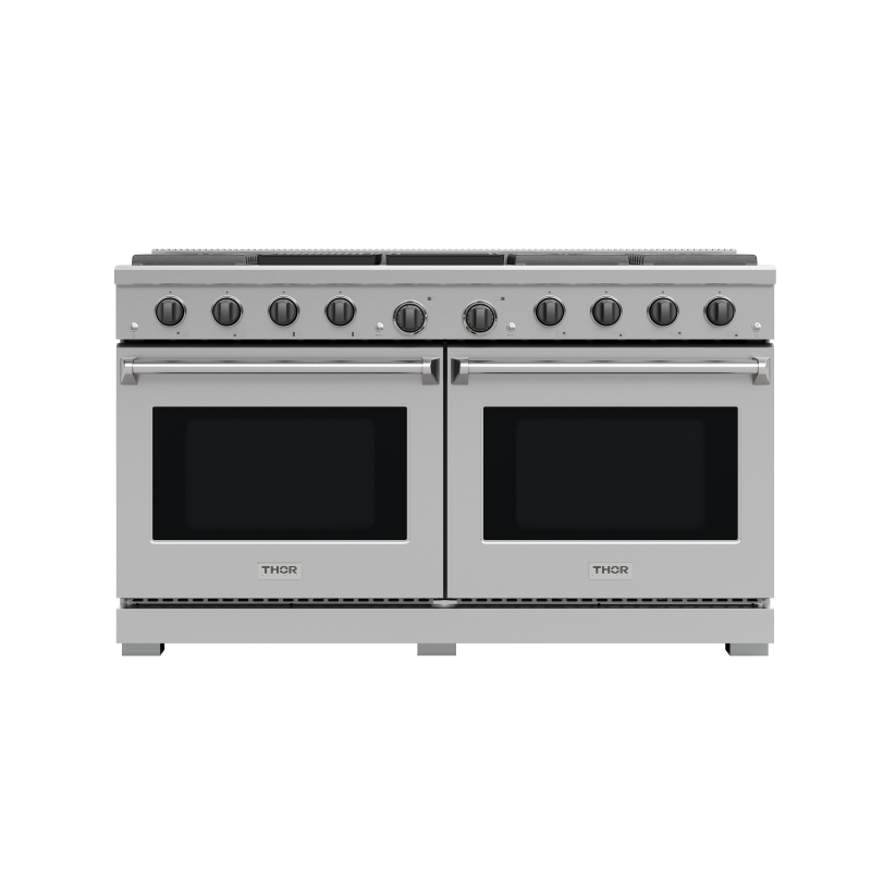 Thor Kitchen  60 Inch Liquid Propane Range, 8 Burner Double Oven - Stainless Steel (LRG60ELP)