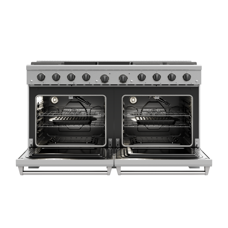 Thor Kitchen  60 Inch Liquid Propane Range, 8 Burner Double Oven - Stainless Steel (LRG60ELP)