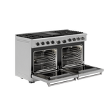 Thor Kitchen  60 Inch Liquid Propane Range, 8 Burner Double Oven - Stainless Steel (LRG60ELP)