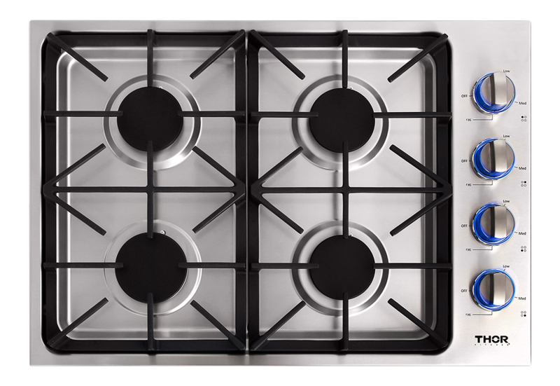 Thor Kitchen  30 Inch Professional Drop-in Gas Cooktop In Stainless Steel Thor Kitchen - Stainless Steel (TGC3001)