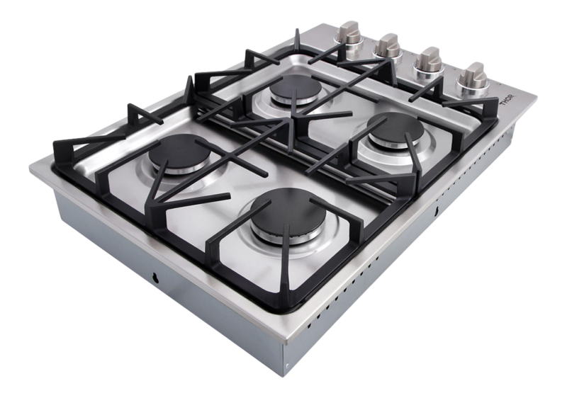 Thor Kitchen  30 Inch Professional Drop-in Gas Cooktop In Stainless Steel Thor Kitchen - Stainless Steel (TGC3001)