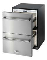THOR KITCHEN  24 Inch Indoor Outdoor Refrigerator Drawer - Stainless Steel (TRF24U)