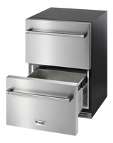 THOR KITCHEN  24 Inch Indoor Outdoor Refrigerator Drawer - Stainless Steel (TRF24U)
