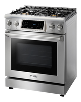 THOR KITCHEN  30-inch Tilt Panel Gas Range Professional - Stainless Steel (TRG3001)