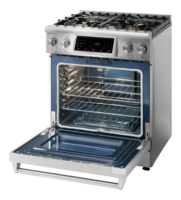 THOR KITCHEN  30-inch Tilt Panel Gas Range Professional - Stainless Steel (TRG3001)