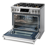 Thor Kitchen  36 Inch Tilt Panel Gas Range Professional - Stainless Steel (TRG3601)